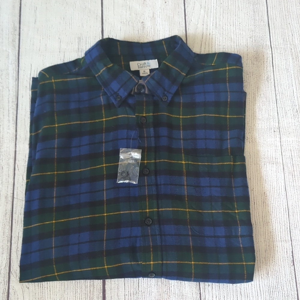 Croft & Barrow Men's Blue Plaid Shirt